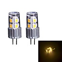 2W 12x2835smd 180lm 3000k lumiere blanche chaude de JMT-311 LED G4 le deux broches  12V DC  2 pcs