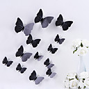 3D Wall Stickers Wall Decals  Butterfly PVC Pure Color Wall Stickers 12 PiecesSet