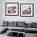 E-HOME Framed Canvas Art House in The Country Framed Canvas Print Set of 2