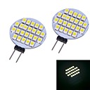 jmt088 g4 3w 144lm 6000k 24x3528smd lumiere blanche froide a mene la le deux broches  12V DC  2 pcs