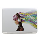 SkinAT etanche autocollant de comprime colore musique de fille amovible et autocollant portable pour MacBook Pro 15260x270mm