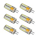 6pcs G4 2.5W 48x3014SMD 180LM 3000K6000K Warm WhiteCool White Light LED Corn Bulb ACDC10-20V 