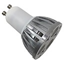 GU10 3w 3-LED 210lm 6000-6500k le en aluminium blanc froid tasse ampoule LED  AC 170-240v 