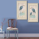 E-HOME Framed Canvas Art Crane Framed Canvas Print Set of 2