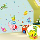 stickers muraux stickers muraux pvc famille Wall stickers elephants de bande dessinee