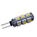 G4 2.6W 195lm 13x5050smd 2700-3500k lumiere LED blanc chaud  DC12V 