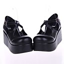 noir 7cm PU cuir plate-forme classiquechaussures lolita traditionnels