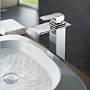 charmingwater contemporain laiton cascade de chrome poignee unique navire de salle de bains robinet