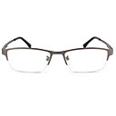 [lentilles] libres rectangle de titane semi-cerclees lunettes de prescription leger pour hommes