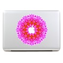 belle fleur tablette et ordinateur portable autocollant de couleur vive SkinAT amovible ronde pour MacBook Pro 15260x270mm