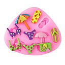 pantoufles maillots de bain parapluie cuisson fondant gateau choclate bonbons  l8.4cm  w7.3cm  h0.8cm