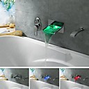 charmingwater contemporain en laiton finition chrome conduit robinet cascade baignoire avec douche gigogne main montage mural