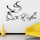 encore motif vie stickers muraux tasse de cafe 40cm x 60cm jiubai  sticker mural