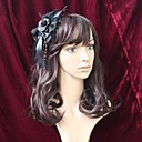 fleur et pompons noir gothique lolita headbow