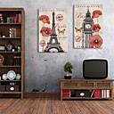 e-FOYER toile tendue art europeen celebre jeu de 2 peinture buildingt de decoration