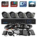 yanse 4ch 960H en temps reel campouleur kit videosurveillance DVR IR camera etanche systeme de cameras de securite 1000tvl 719cf04