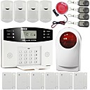 LCD GSM Home Burglar Security Fire Alarm System Autodial With Smoke Detector GS-G110E