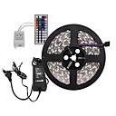 5m 300x5050 SMD RVB LED Light Strip et 44key telecommande et 6a au alimentation AC110-240V