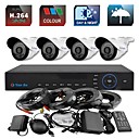 yanse 4ch 960H en temps reel campouleur kit videosurveillance DVR IR camera etanche systeme de cameras de securite 1000tvl 712cf04