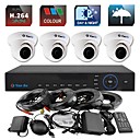 yanse 4ch 960H en temps reel campouleur kit videosurveillance DVR IR dome camera etanche systeme de cameras de securite 1000tvl 710cf04