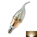 3W 300lm 3500k chaud SMD de lumiere blanche 5730 LED bougie ampoule AC 85 ~ 265V