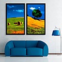 E-HOME  Framed Canvas ArtScenery Framed Canvas Print Set of  2