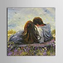 peints la main peinture l huile personnes couple romantique sur le terrain avec cadre etire