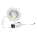 5W 1xcob 450-500lm 6000-7000K LED blanche plafonniers ronds fraiches  ca 85-265 