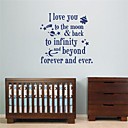 jiubai citation d amour paroi de sticker mural autocollant nusery