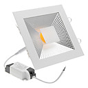 15w 1xcob 1400-1500lm 3000-3500K lumiere LED blanc chaud lumieres squre de plafond  ca 85-265 