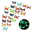 3d stickers muraux stickers muraux lumineux beau mur papillon en PVC autocollants  campouleurs de melange aleatoire   12 pieces 