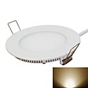 ultra-mince ronde 12w 3500k 1720lm lumiere LED blanc chaud ac panneau lumineux 85 ~ 265V