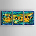 peinture l huile moderne ensemble des oiseaux abstrait de 3 main toile peinte avec etire encadree