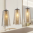 Luxury Cognac Color Glass Shade 3 Lights Pendant