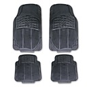 4pcs Tirol  set avec tapis de sol coureur lourd de voiture en caoutchouc automobile ajustable noir