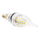 E14 5W 350lm 24xsmd 5730 5500-6500k lumiere blanche froide LED bougie ampoules shapeca  AC 110  220V 