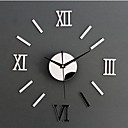 Horloge murale stickers muraux de 3d roman miroir de la police mur acrylique autocollants