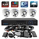 yanse 4ch 960H en temps reel kit videosurveillance DVR IR camera dome campouleur systeme de cameras de securite 1000tvl 705cf04