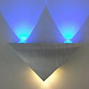 Applique triangle dirige trois lumieres bleu et blanc chaud moderne acrylique en aluminium 100 ~ entree 240v