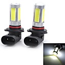 Marsing haute puissance 25w 6500k 1800lm 9006 5-LED COB blanc froid tete de voiture lumiere  antibrouillard 12 ~ 24V  2 pcs