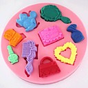 trousse de maquillage outils miroir peigne fondant gateau silicone mampoule cake de decoration l10cm   w10cm h1.2cm