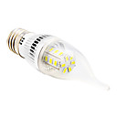 E27 5W 350lm 24xsmd 5730 5500-6500k lumiere blanche froide LED bougie ampoules shapeca  AC 110  220V 