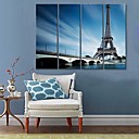 e-FOYER toile tendue art tour de fer peinture decorative jeu de 4