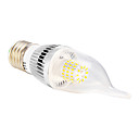 E27 5W 350lm 60xsmd 3014 2500-3500k lumiere LED blanc chaud ampoules bougies shapeca  AC 85-265V 