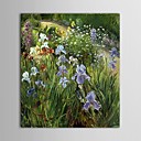 main peint peinture huile paysage fleur sauvage des paysages naturels avec cadre etire