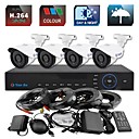 yanse 4ch 960H en temps reel campouleur kit videosurveillance DVR IR camera etanche systeme de cameras de securite 1000tvl 714cf04