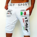 Hombre Activo Básico Deportes Fin de semana Holgado Pantalones de Deporte Shorts Pantalones - Letra Estampado Blanco Negro Azul M / L / XL