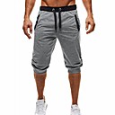 Hombre Básico Chic de Calle Diario Deportes Festivos Chinos Shorts Pantalones - Bloques Negro y gris, Retazos Correa Verano Otoño Negro Gris Claro Gris Oscuro M / L / XL / Playa