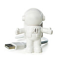 ywxlight usb led luz de noche ajustable cool new astronaut spaceman para computadora pc lámpara de escritorio luz blanca pura