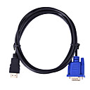 cable adaptador hdmi 1.4 cable adaptador hdmi 1.4 a vga macho - macho 1080p 1.8m (6 pies) solo para salida de reproductor de video tvbox a monitor de proyector de tv